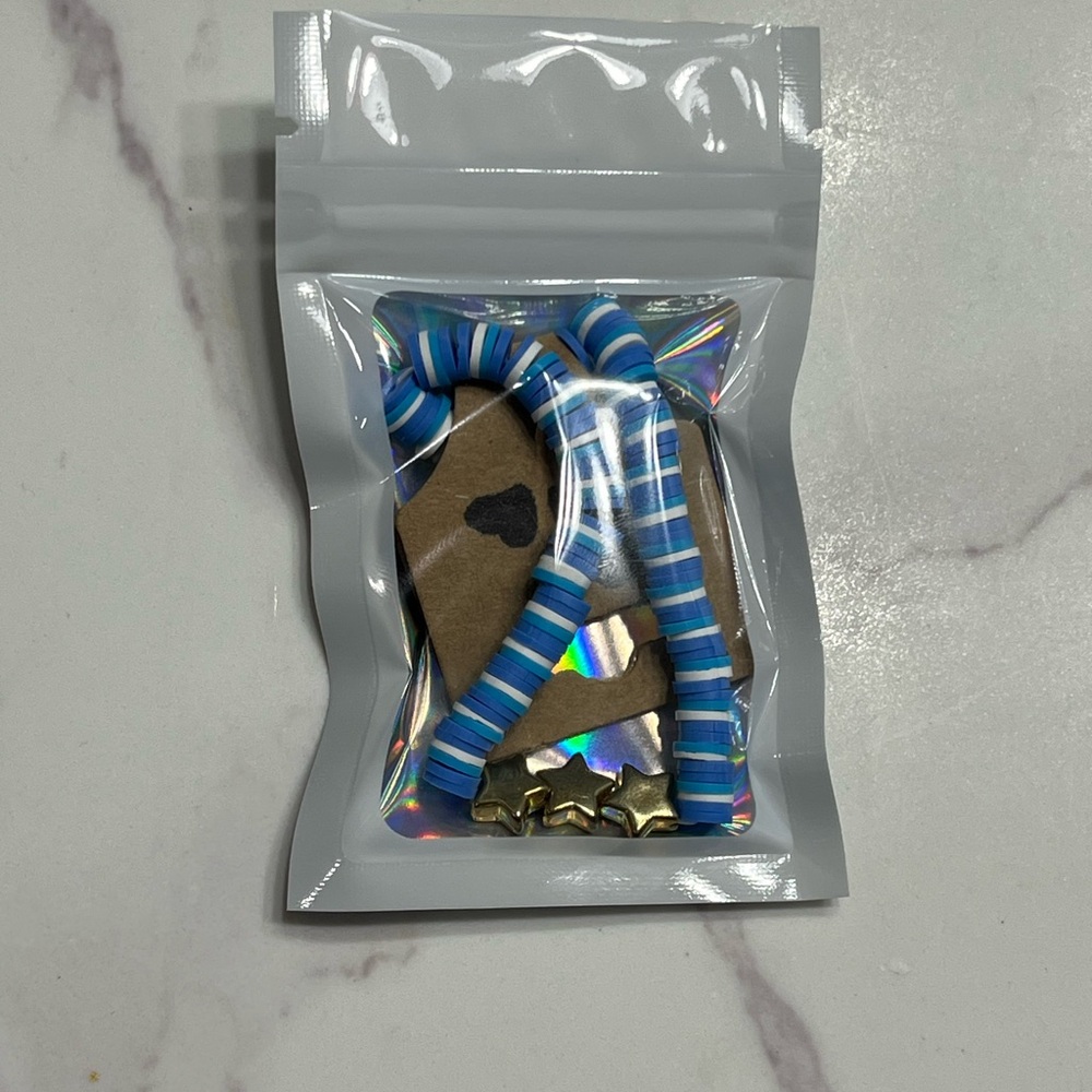 Blue and Brown Beaded